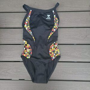 TYR Duralast Team Check Diamondfit 1 Pc Swim Girls Youth Sz 22 NEW Sample